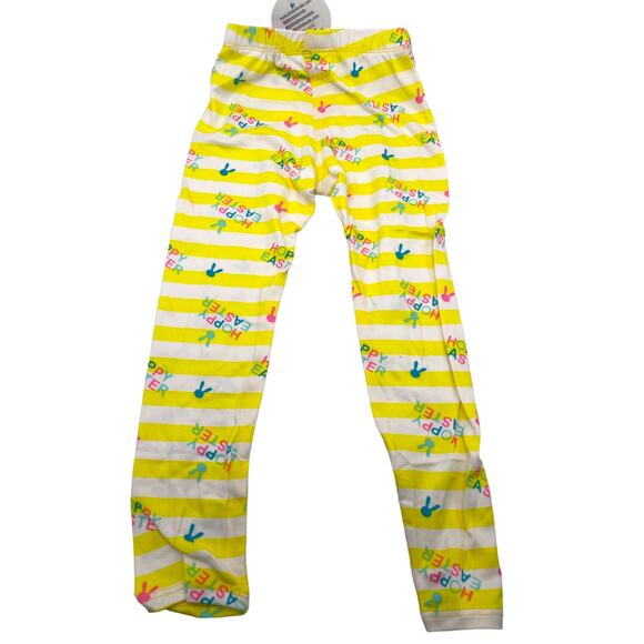Dot Dot Smile NWT Girls' 3/4 Hoppy Easter Pattern Stretch Legging Pants - Picture 4 of 4